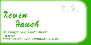 kevin hauch business card